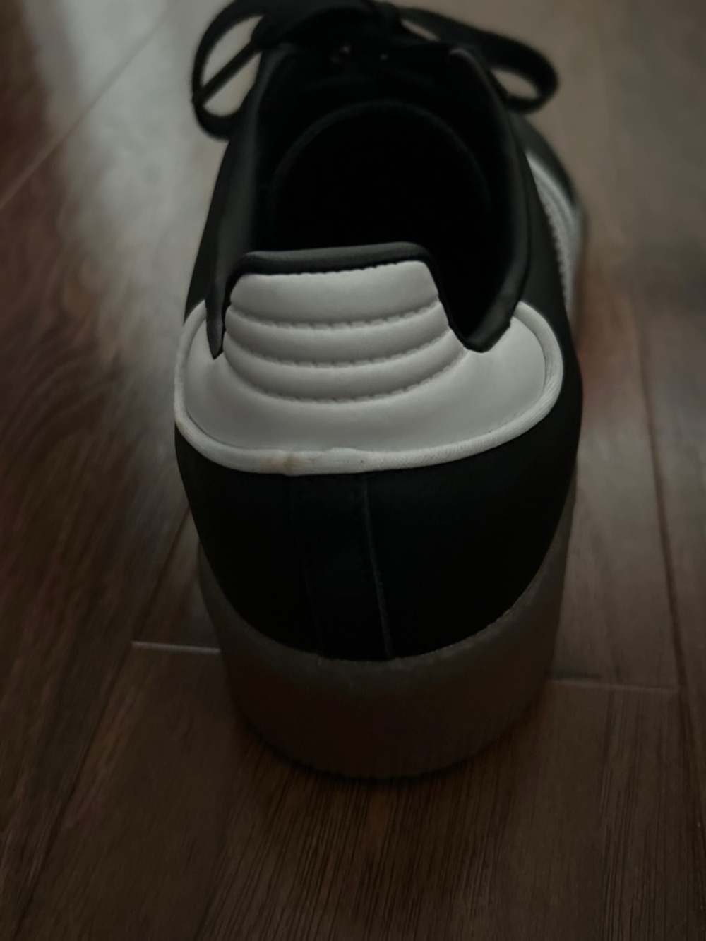 adidas Men’s Black & White Retro Three-Stripe Sneakers - Picture 6 of 6